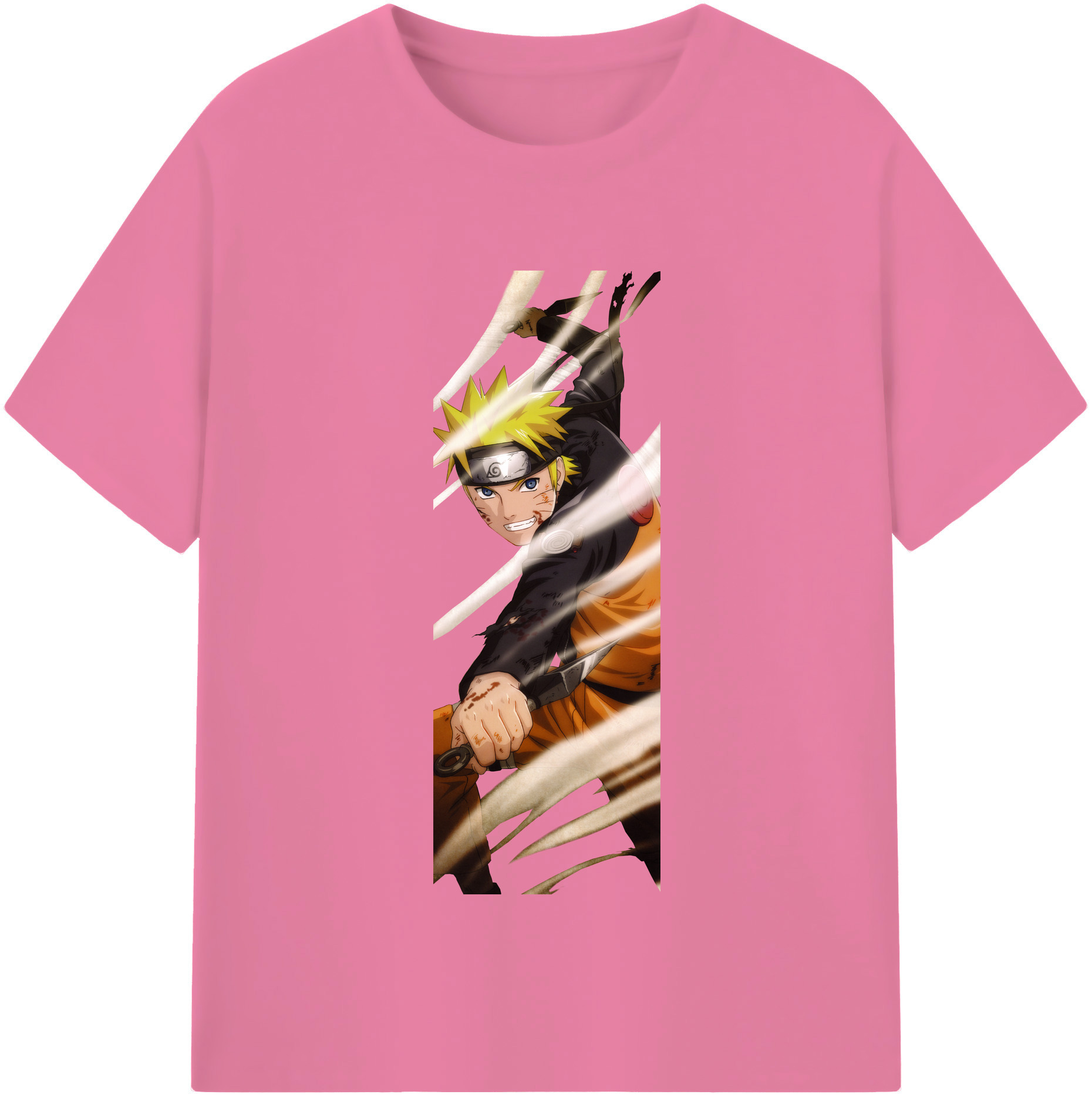 （画像用） NARUTO -ナルト- うずまき ナルト Uzumaki Naruto 綿100％半袖Tシャツ（フロントプリント）